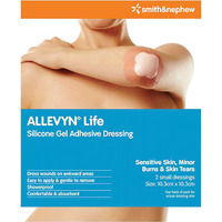 Allevyn Life Silicone Gel Adhesive Dressing (10.3x10.3cm) 2 PK
